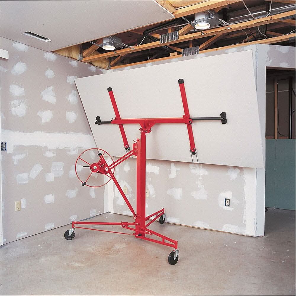 16 Ft Drywall Lifter Panel Hoist Rolling Caster Construction With Lockable Wheels