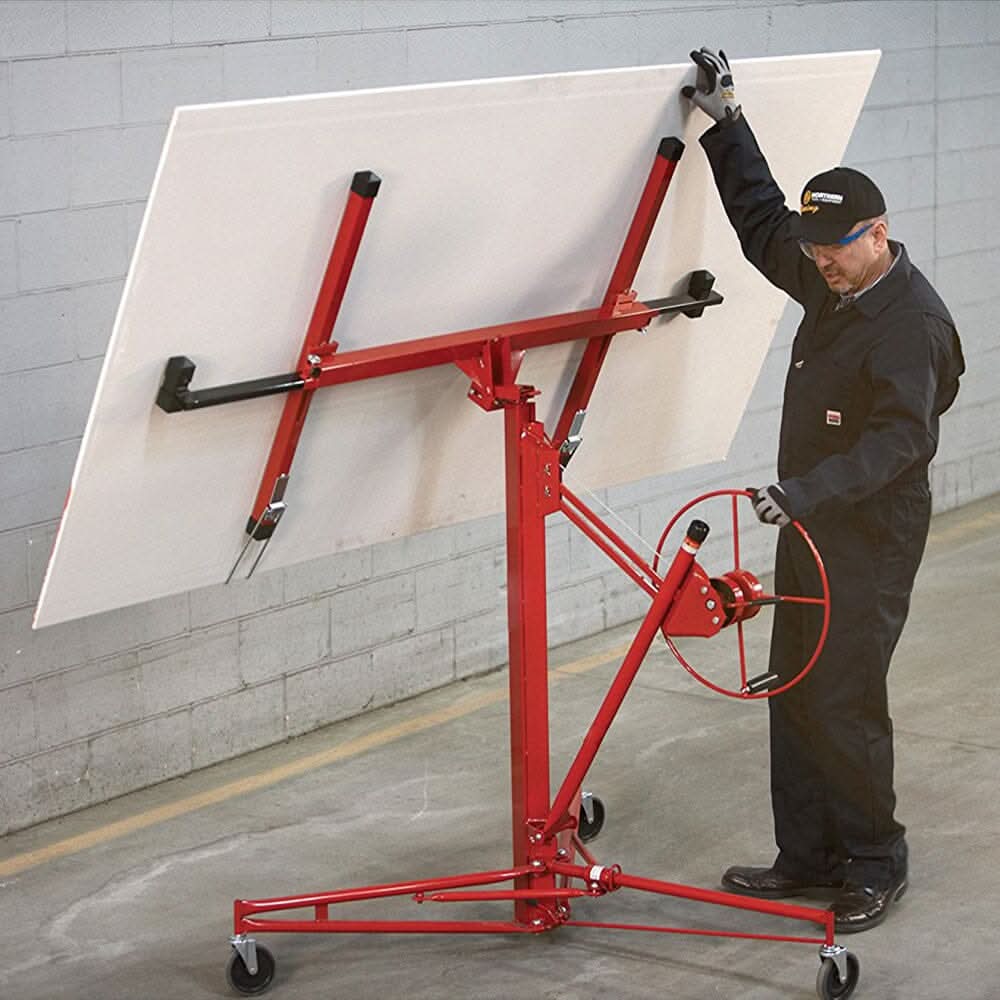11/16ft Yellow/Red/Black/Blue Drywall Lifter with Rolling Casters Panel Hoist