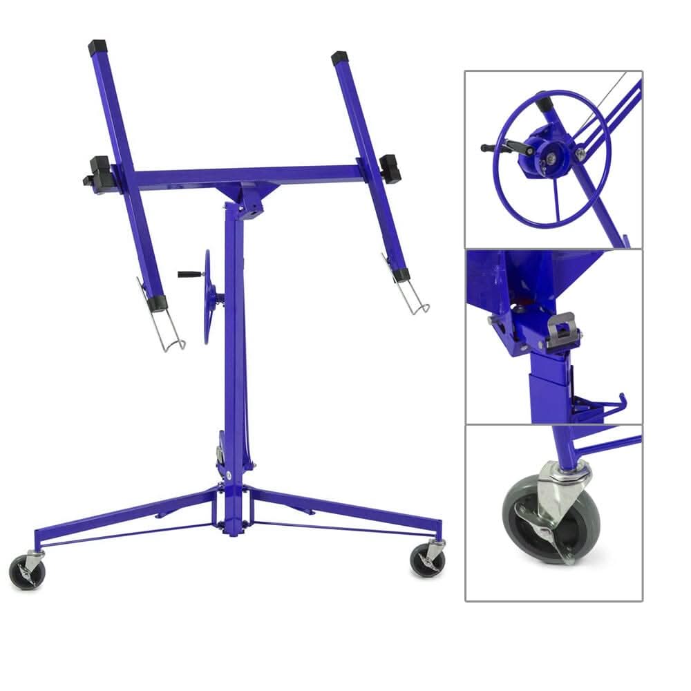16 Ft Drywall Lifter Panel Hoist Rolling Caster Construction With Lockable Wheels