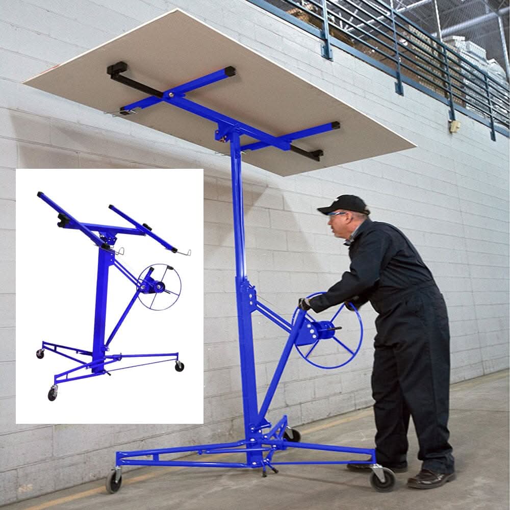 11/16ft Yellow/Red/Black/Blue Drywall Lifter with Rolling Casters Panel Hoist