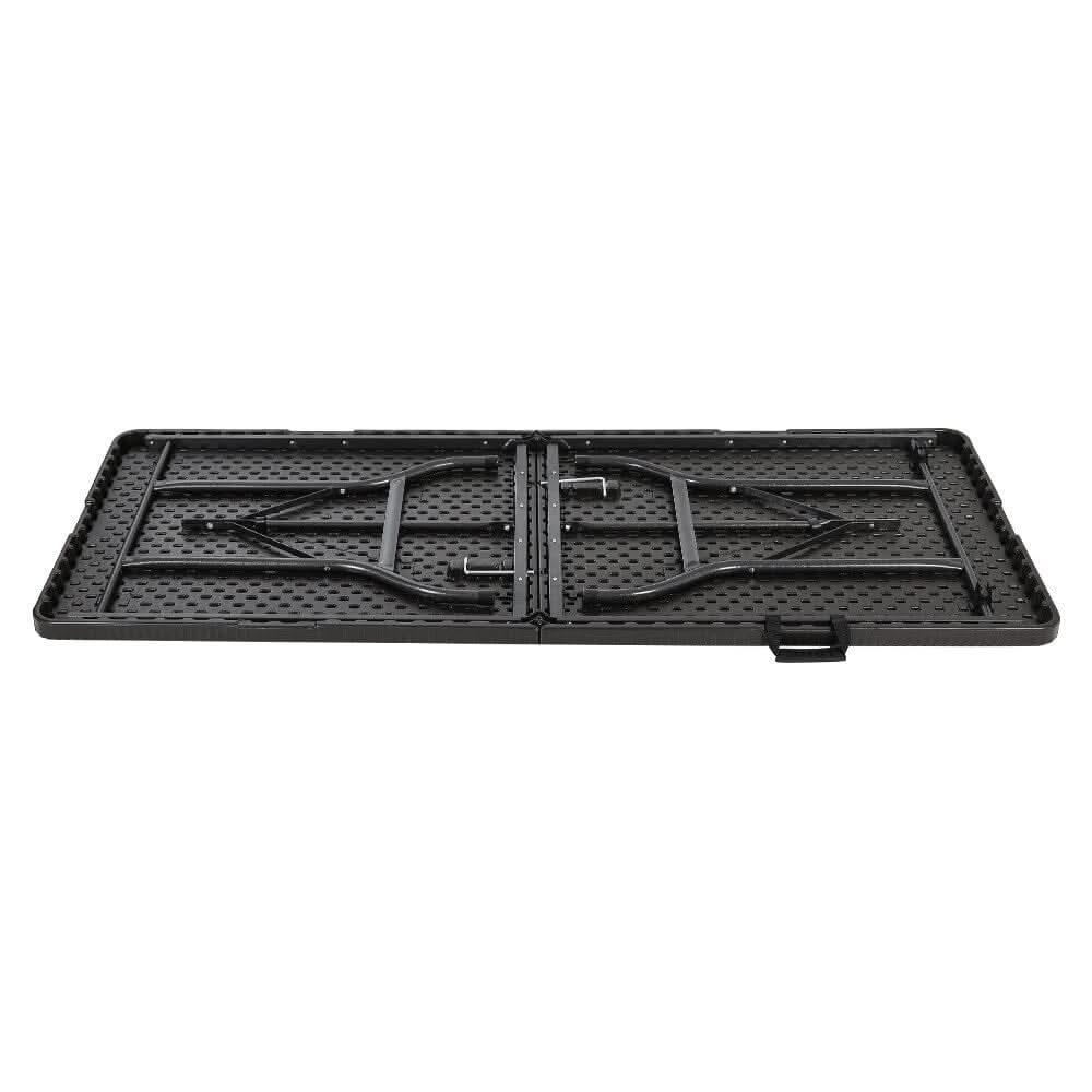 178cm L Folding Table Portable Outdoor Black Rattan Plastic Folding Table