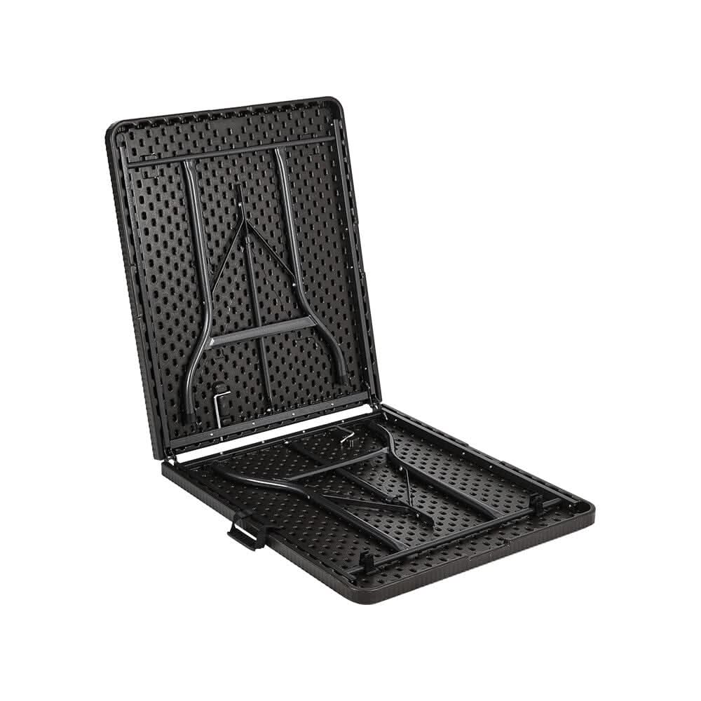 178cm L Folding Table Portable Outdoor Black Rattan Plastic Folding Table