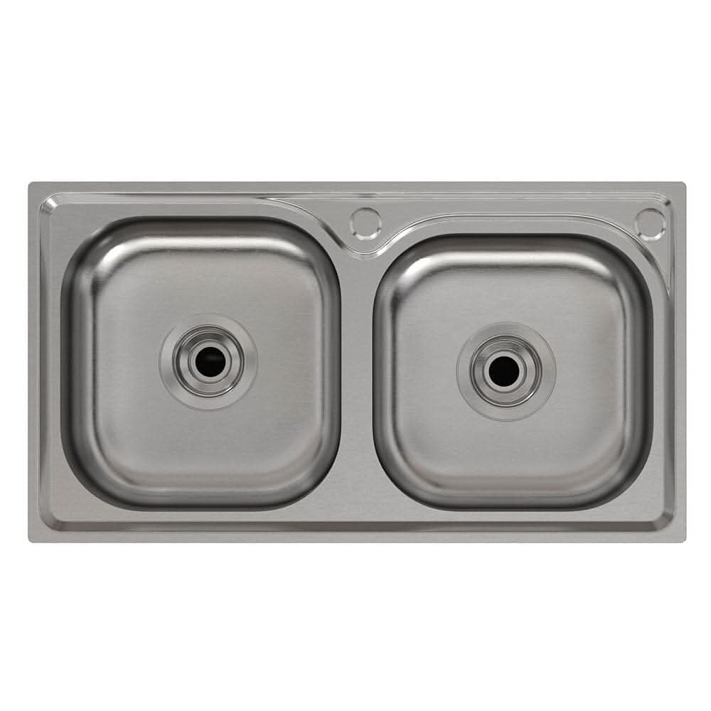2ft Two Compartment Stainless Steel Commercial Bar Sink with Shelf