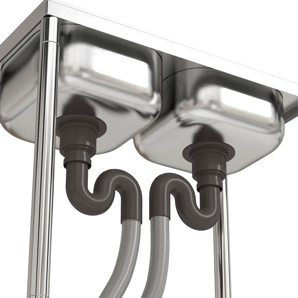 2ft Two Compartment Stainless Steel Commercial Bar Sink with Shelf