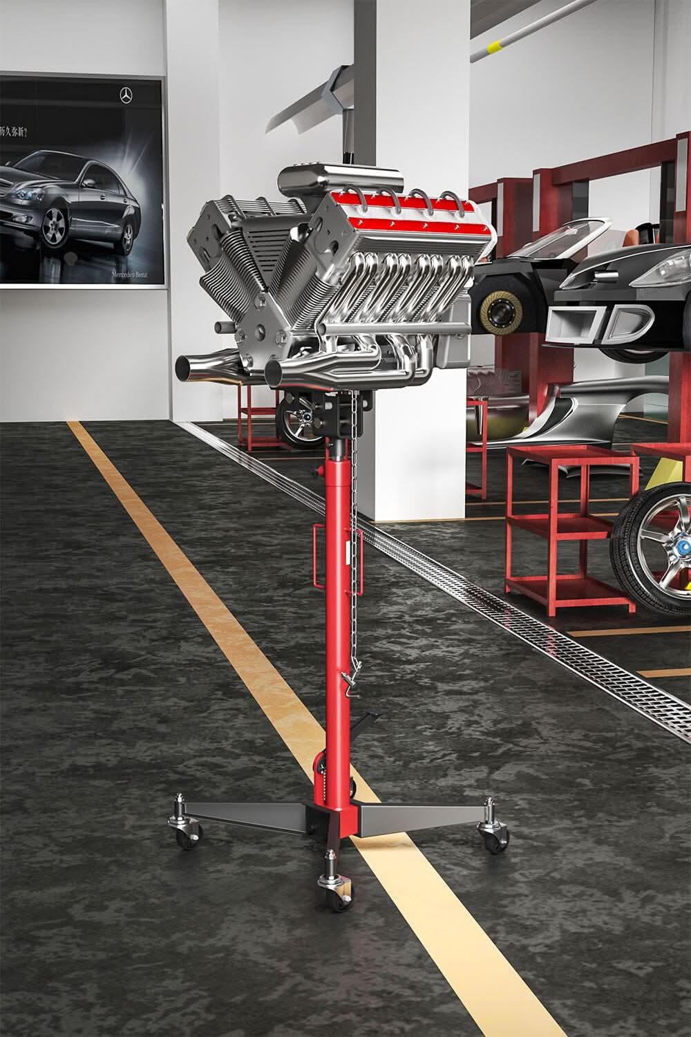 208cm Height 0.5 Ton High Lift Transmission Jack