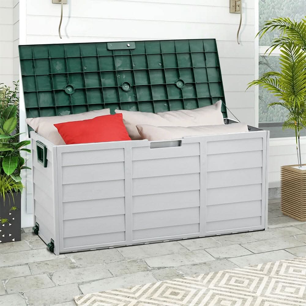 Waterproof Large Plastic Garden Storage Box with Wheels