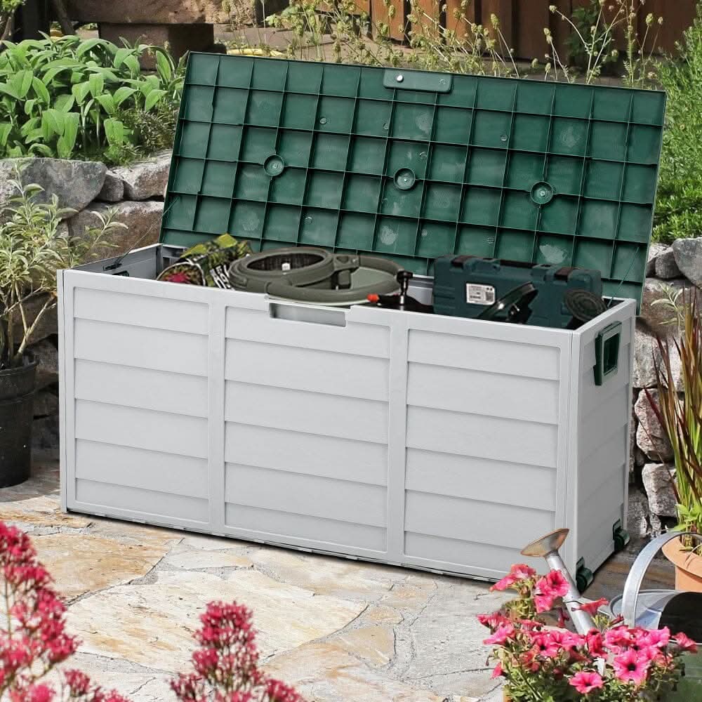 Waterproof Large Plastic Garden Storage Box with Wheels