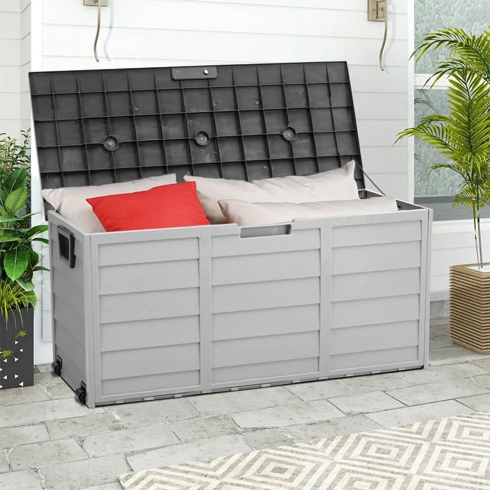 Waterproof Large Plastic Garden Storage Box with Wheels