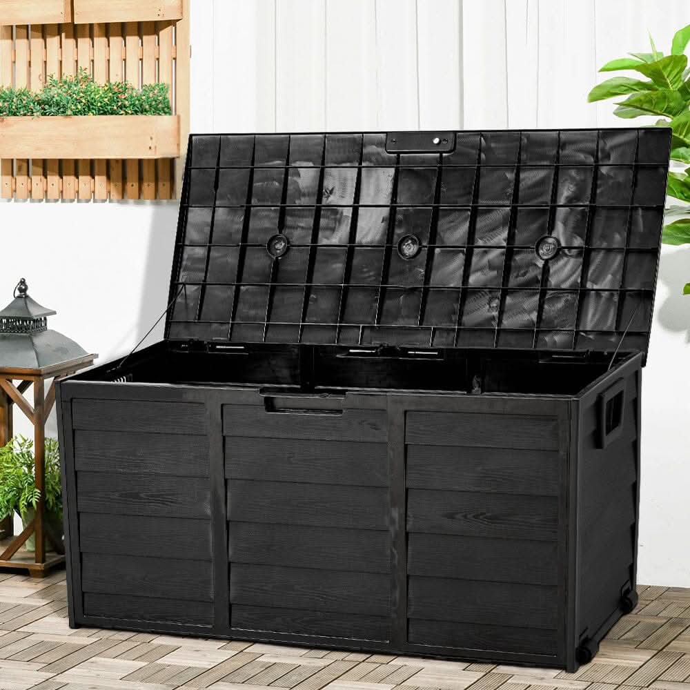 Waterproof Large Plastic Garden Storage Box with Wheels
