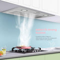 52cm Metal Insert Range Hood Cooker Extractor with 3-Speed Modes