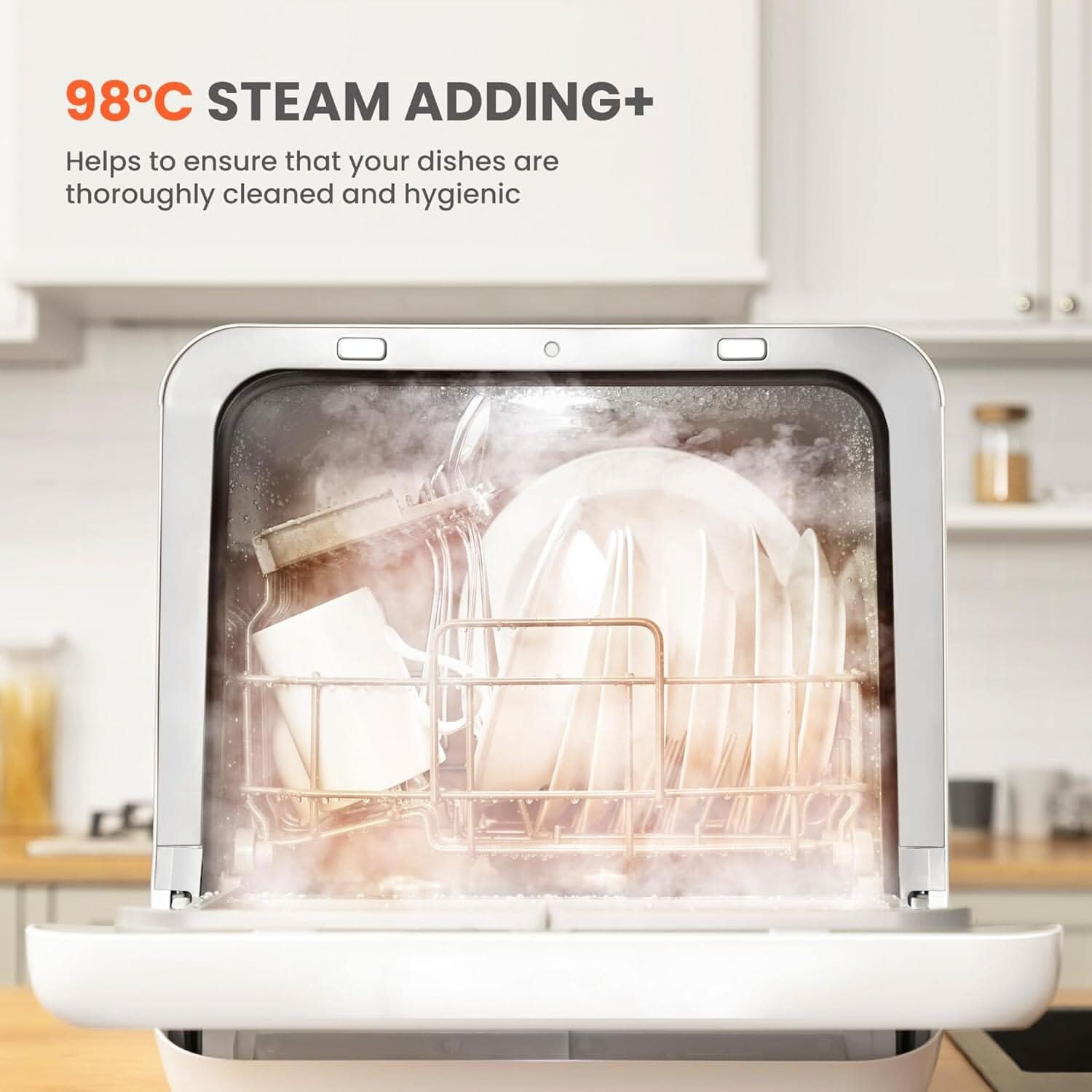 5L Countertop Dishwasher with 6 Wash Programs