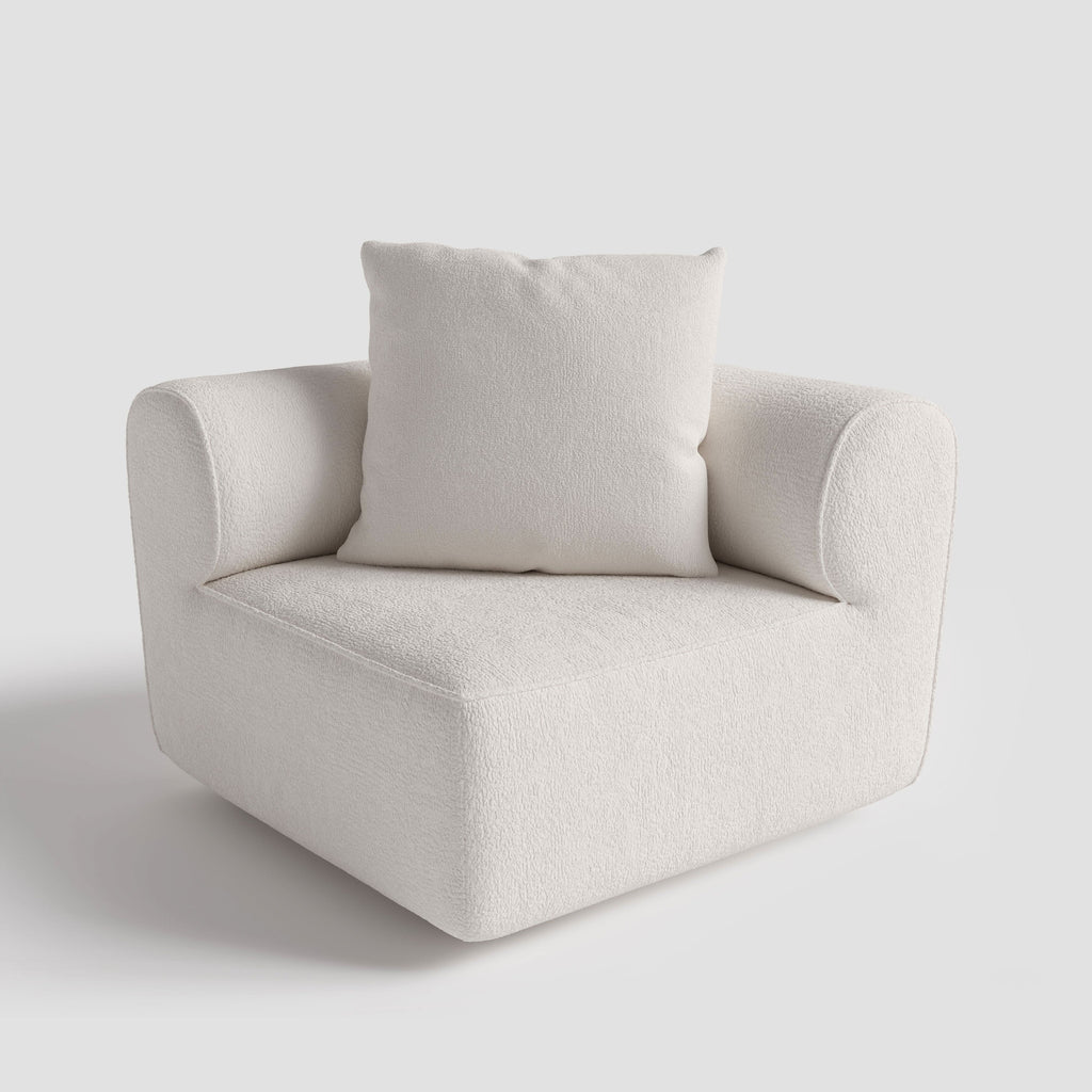 The Plump Modular Bouclé Sofa with Integrated Storage