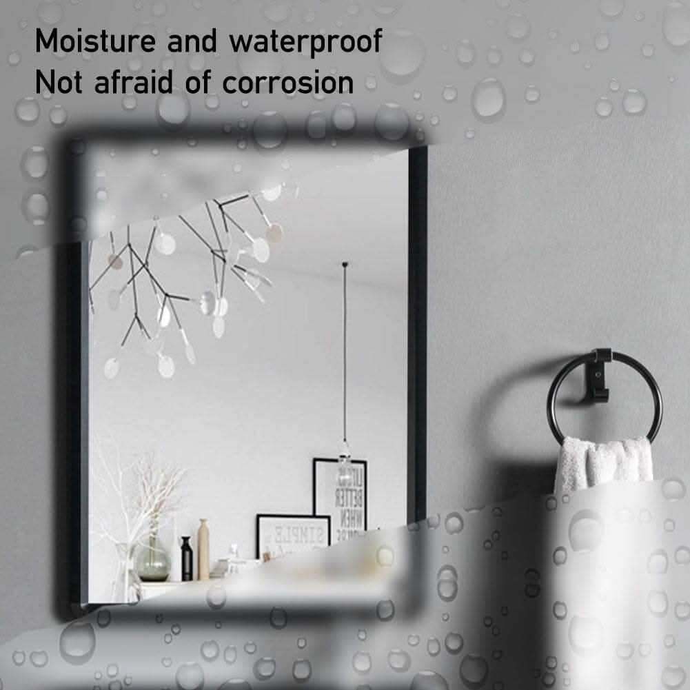 630x480mm Bathroom Mirror Black Framed Decorative Mirror