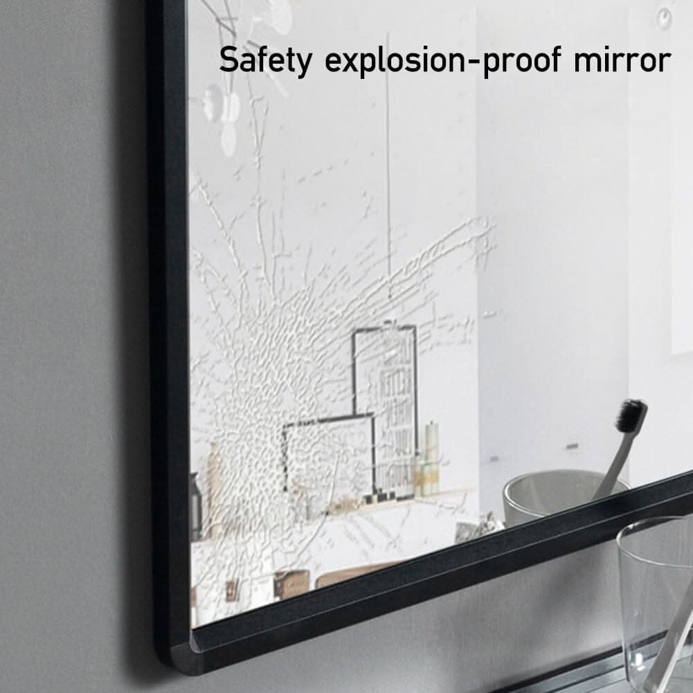 630x480mm Bathroom Mirror Black Framed Decorative Mirror