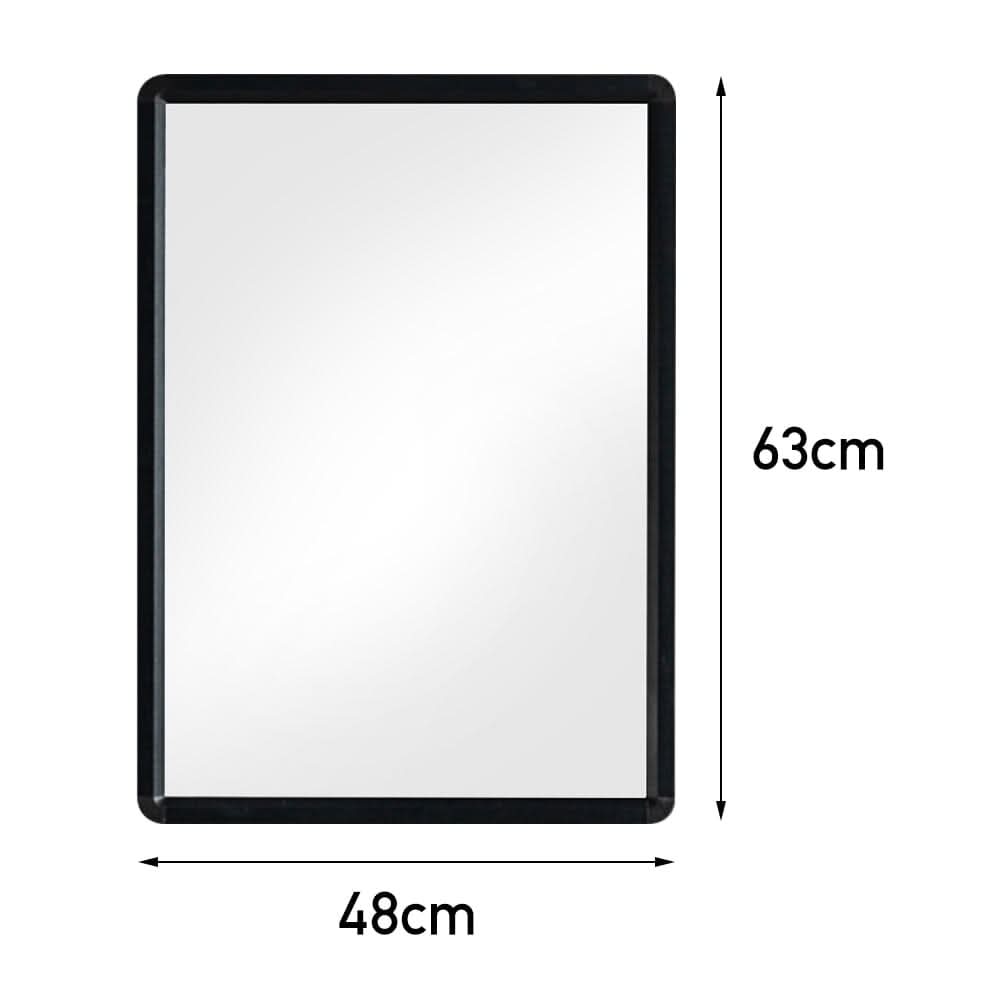 630x480mm Bathroom Mirror Black Framed Decorative Mirror