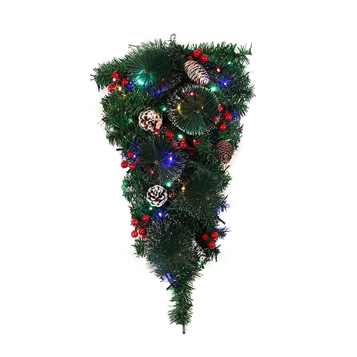 Christmas Wreath Vine 60cm with LED Hanging Tree (With Lights)