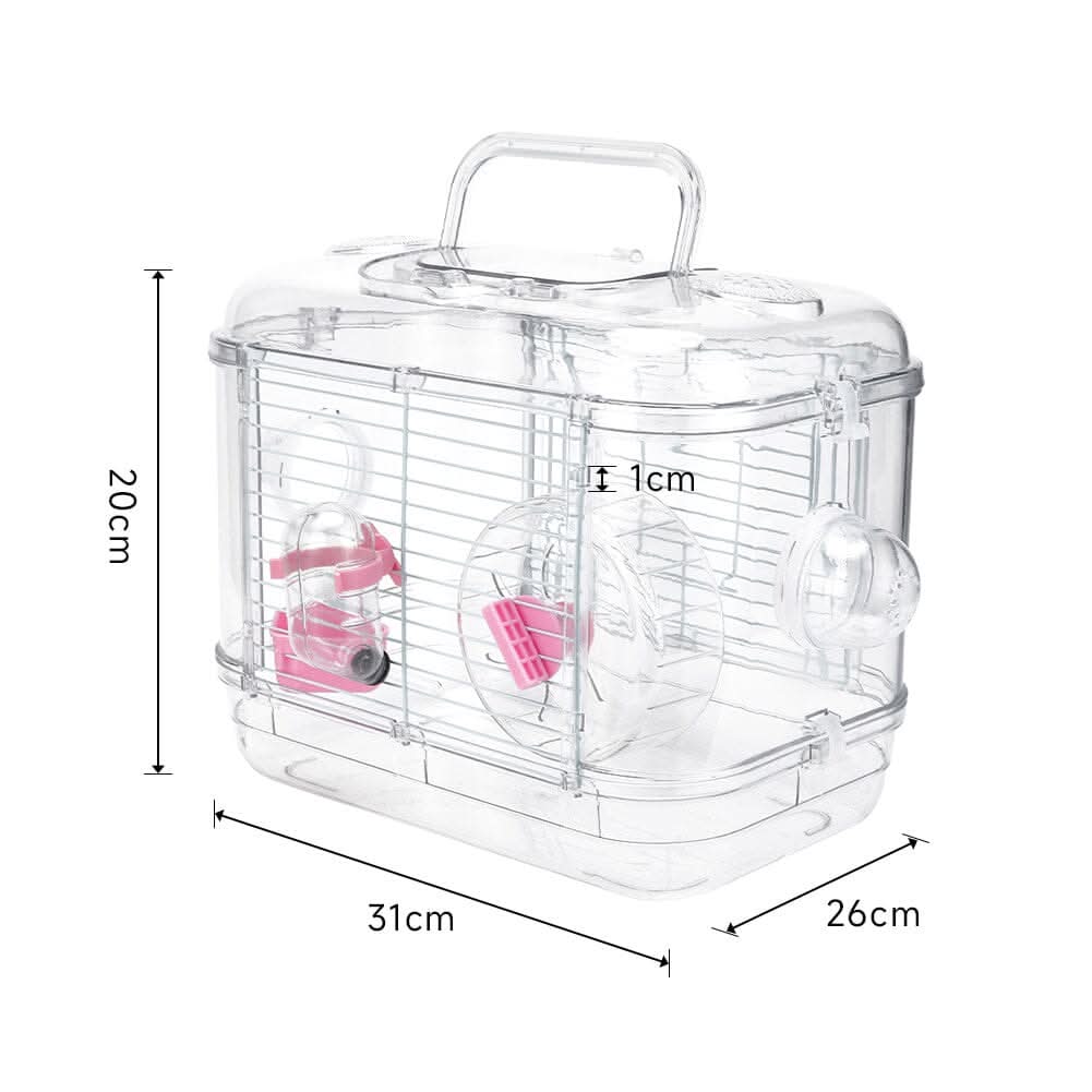 Portable Transparent Hamster Cage