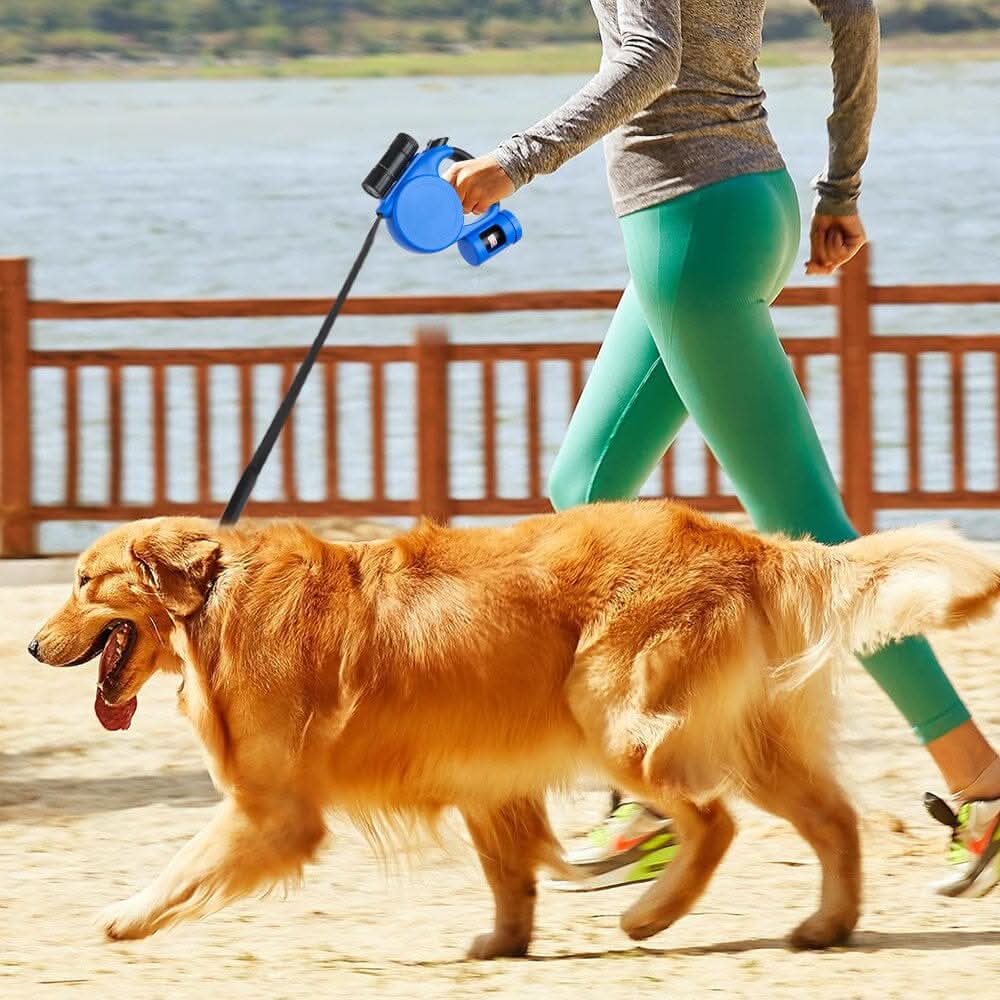 PetVoyage 5M Retractable Leash with LED and Waste Dispenser