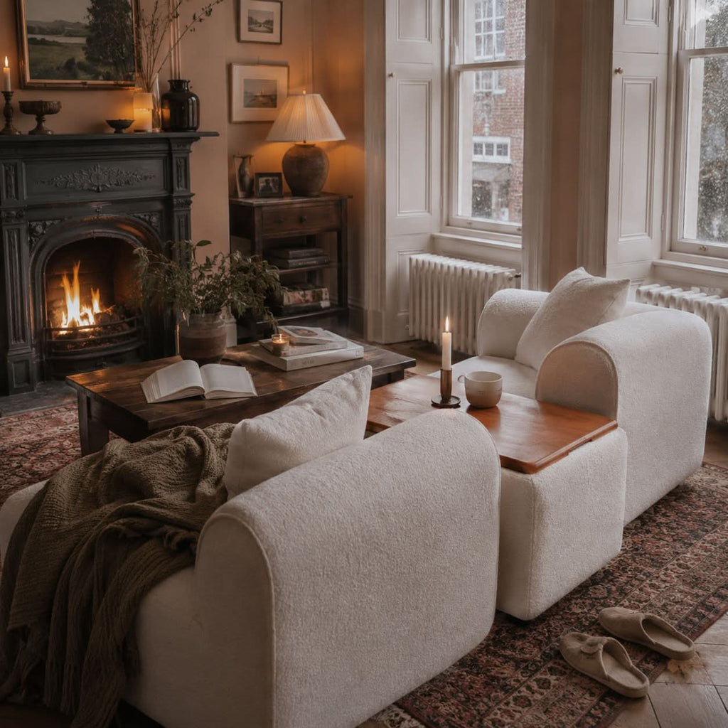 The Plump Modular Bouclé Sofa with Integrated Storage