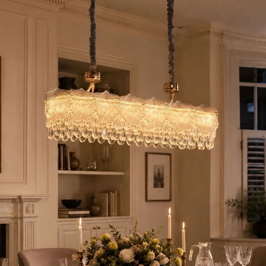 Lightsin Opulent Gold Chandelier Ceiling Light with Crystal Accents