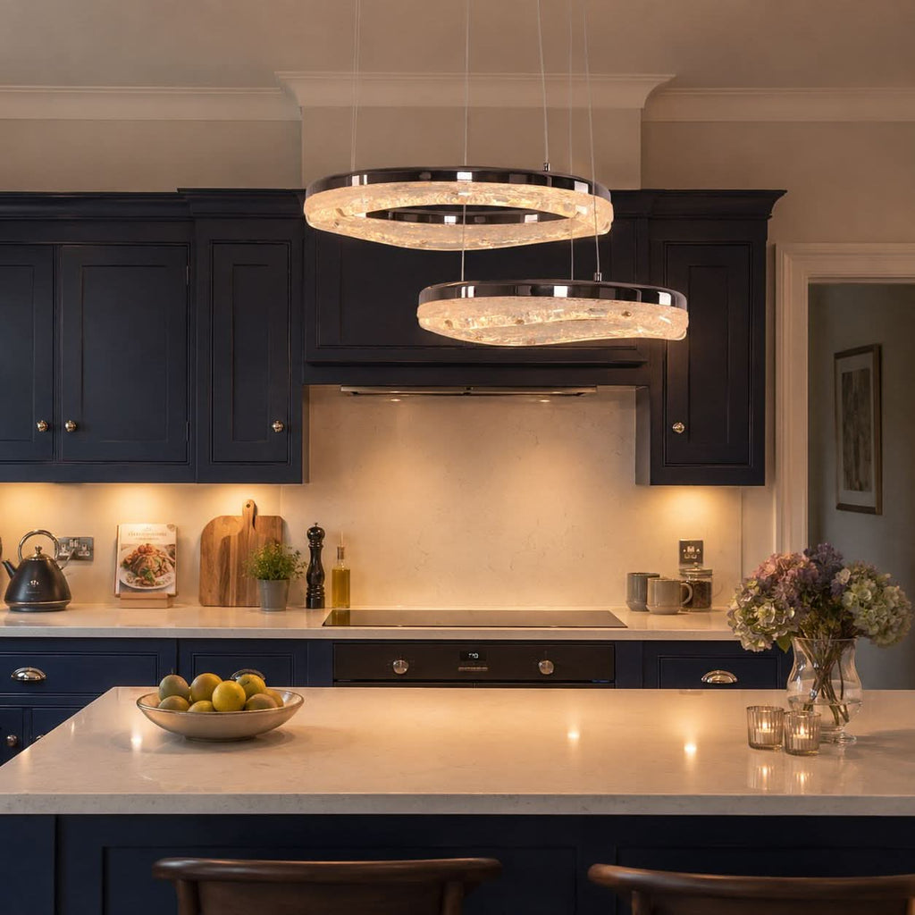 Lightsin Pearl Black Wave LED Chandelier in Aluminum Alloy Modern Ceiling Light