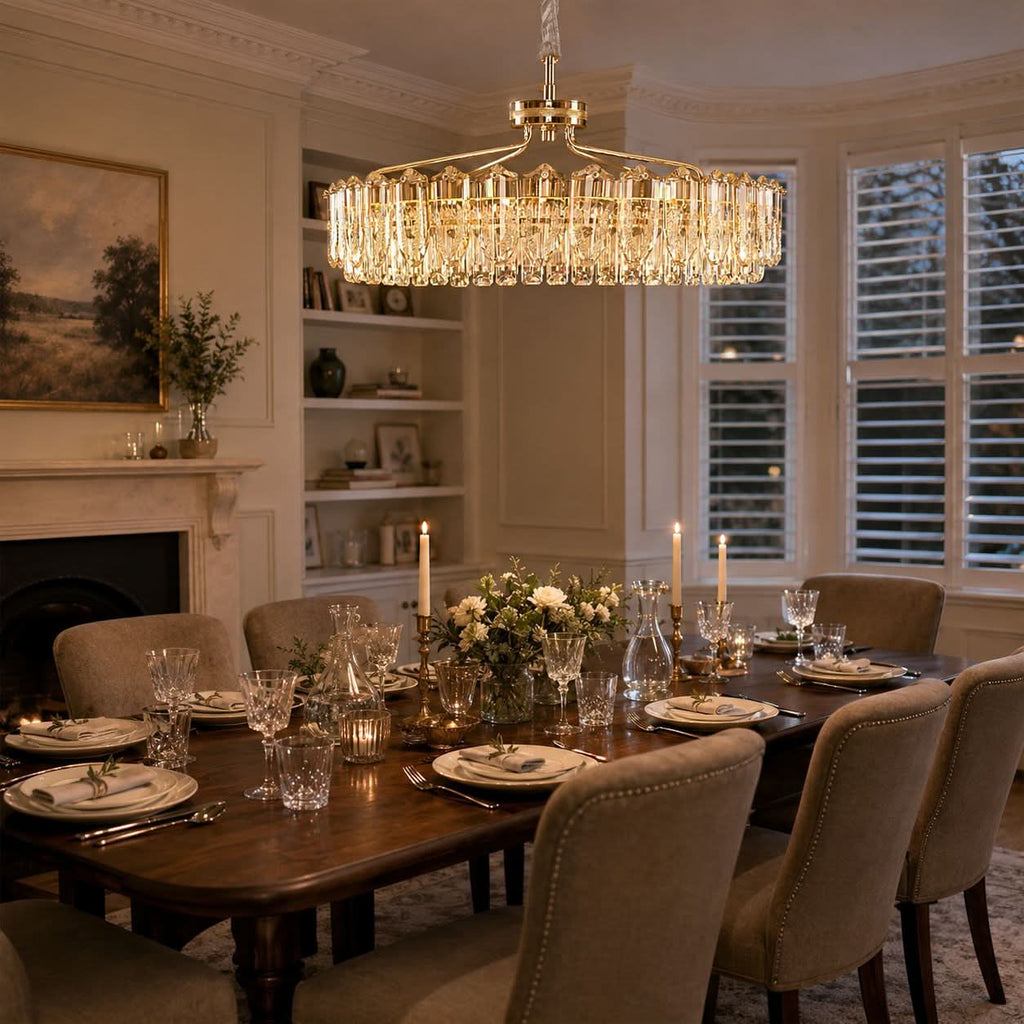 Lightsin Opulent Crystal Elegance Adjustable Pendant Light