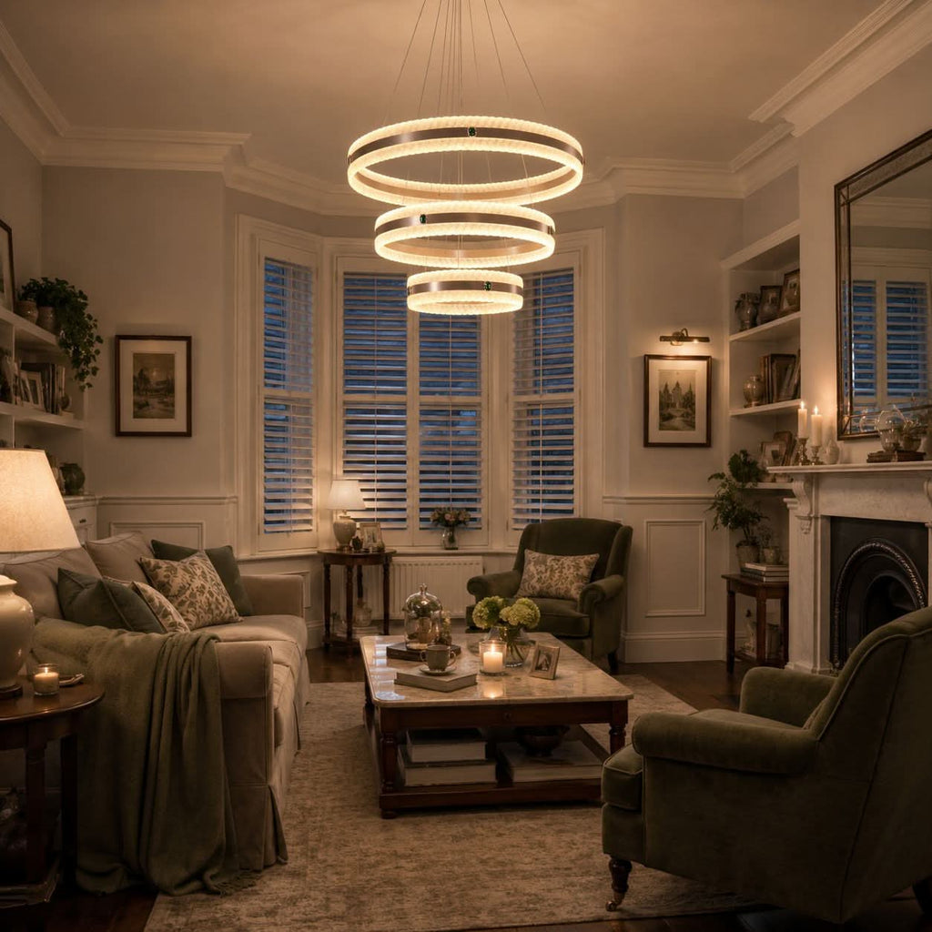 Lightsin Elegant Gold Interwoven Ring Pendant Light