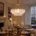 Lightsin Elegant Glass Chandelier with Adjustable Hanging Length
