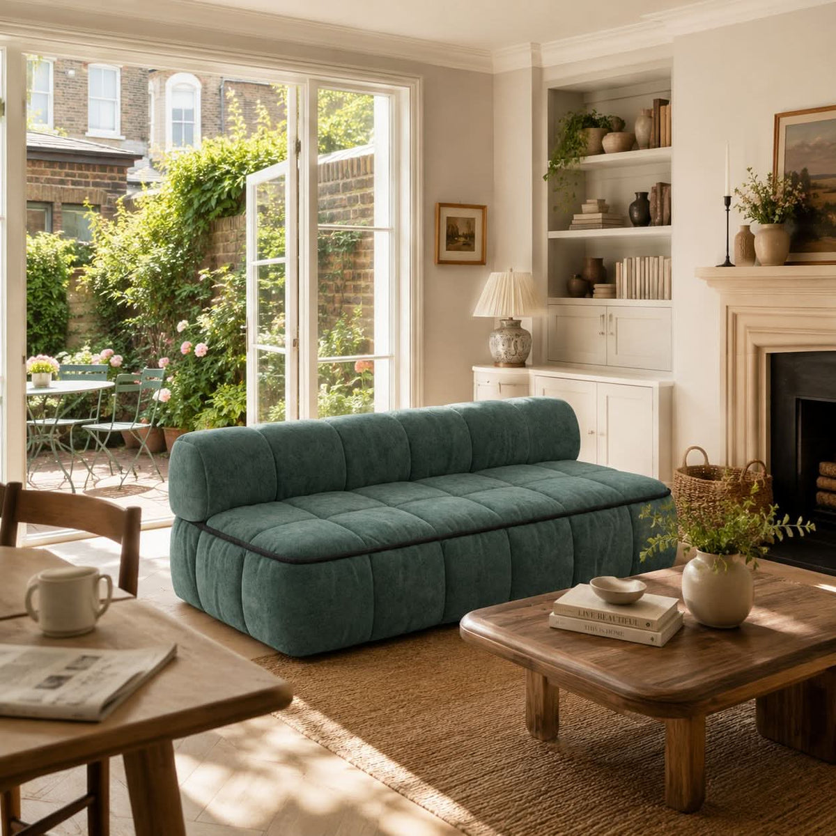 Convertible Sofa Bed with Sleeping Bag Style and Removable Cover