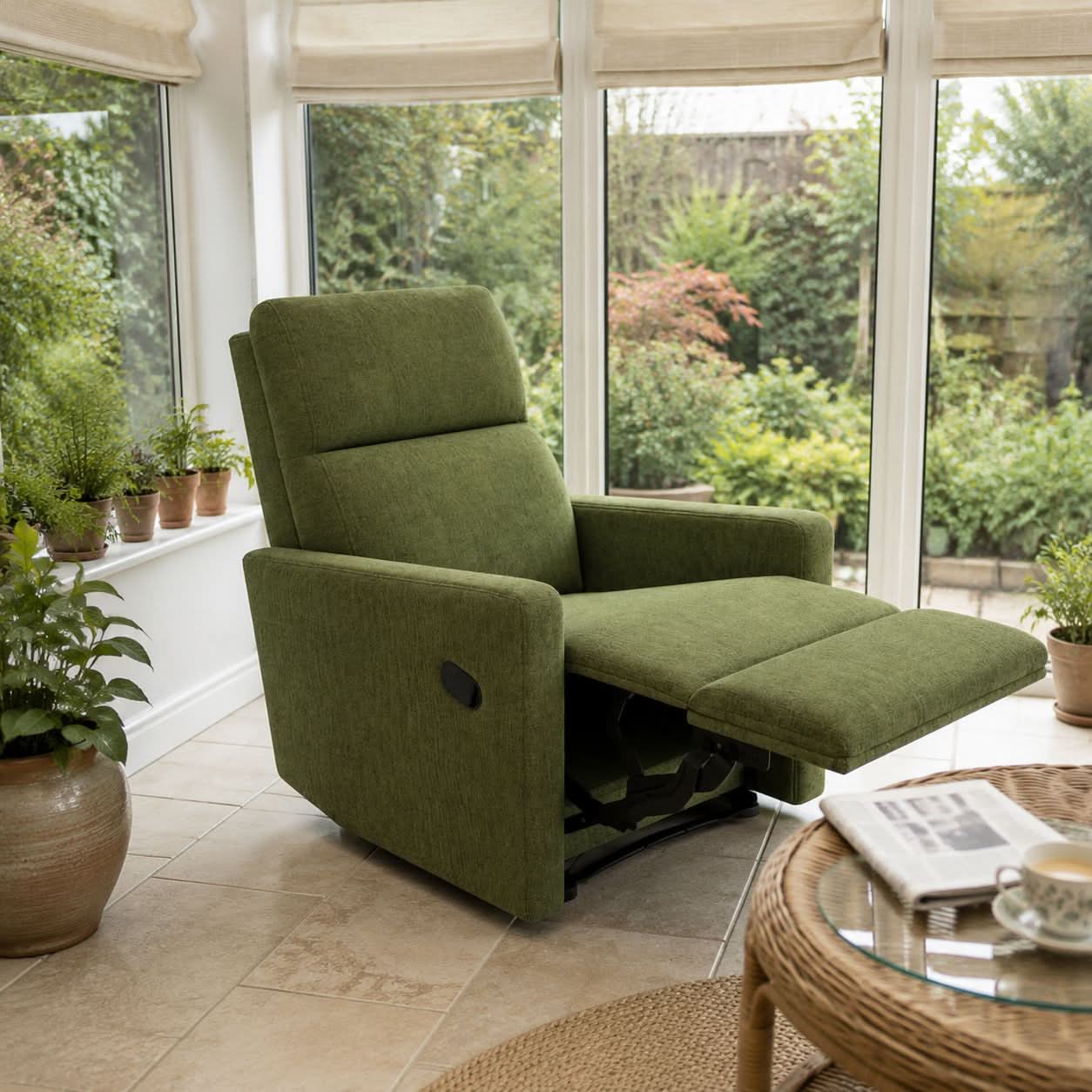 Multi-Angle Recliner Armchair with USB Charging
