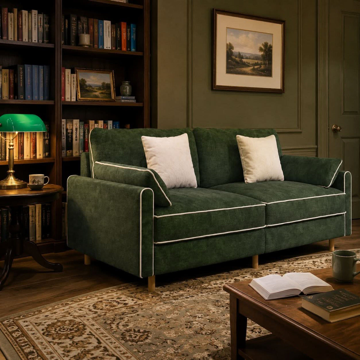 Cotton Linen Detachable Modular Sofa with Fringed Trim