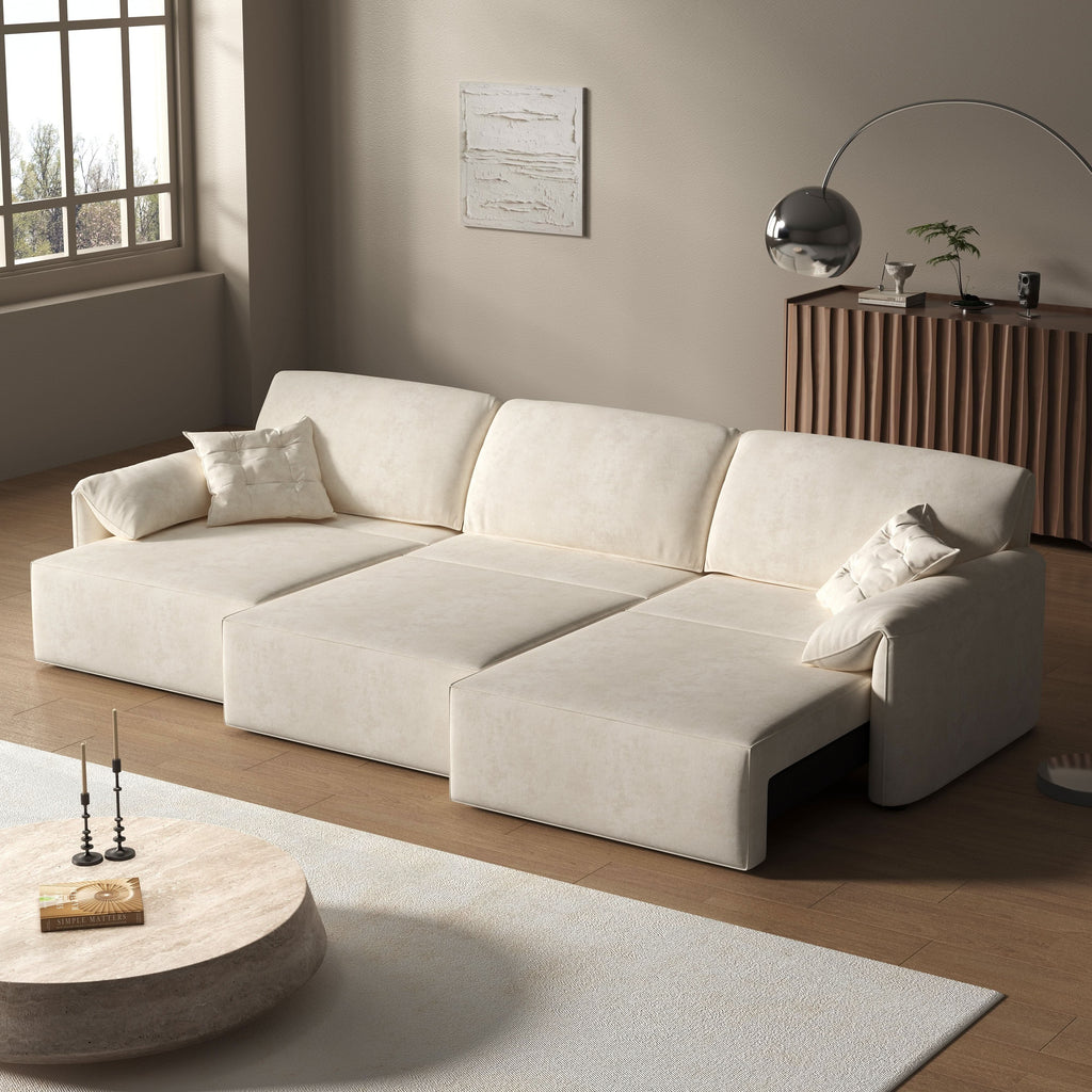 Cottonfy Convenient Remote Control Modular Chaise Sofa Bed