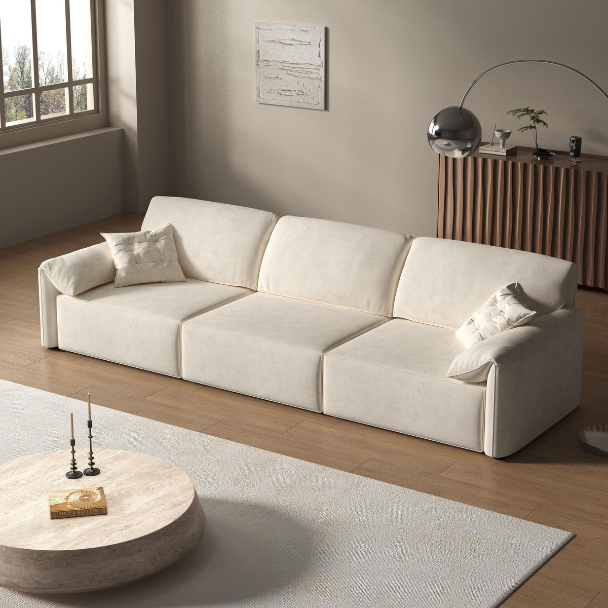 Cottonfy Convenient Remote Control Modular Chaise Sofa Bed