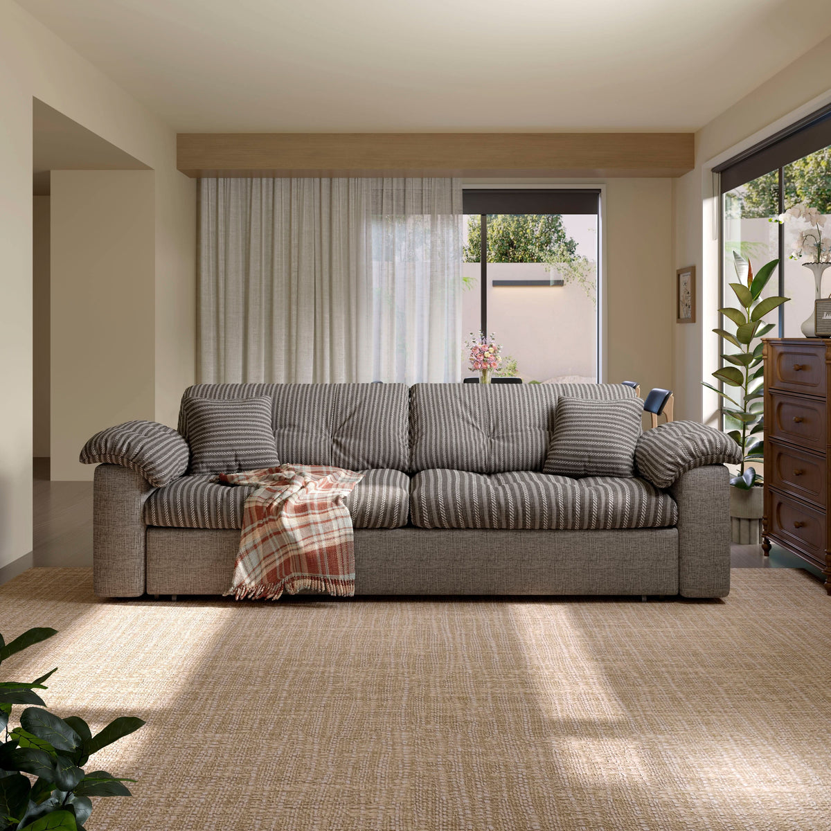 Cottonfy Multifunctional Sleeper Pull Out 2 Seater Sofa Bed with Storage Space