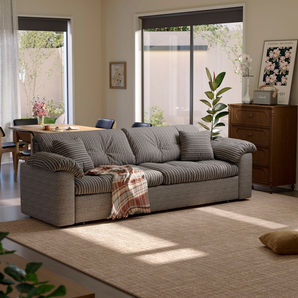 Cottonfy Multifunctional Sleeper Pull Out 2 Seater Sofa Bed with Storage Space