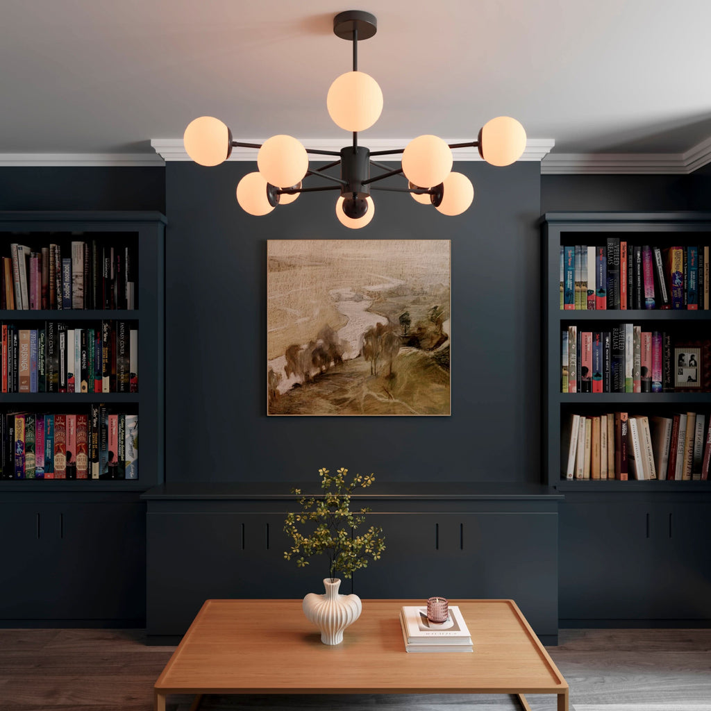 Lightsin Cumulus - Modern Metal Chandelier Tubular Design Chandelier with LED White Shade