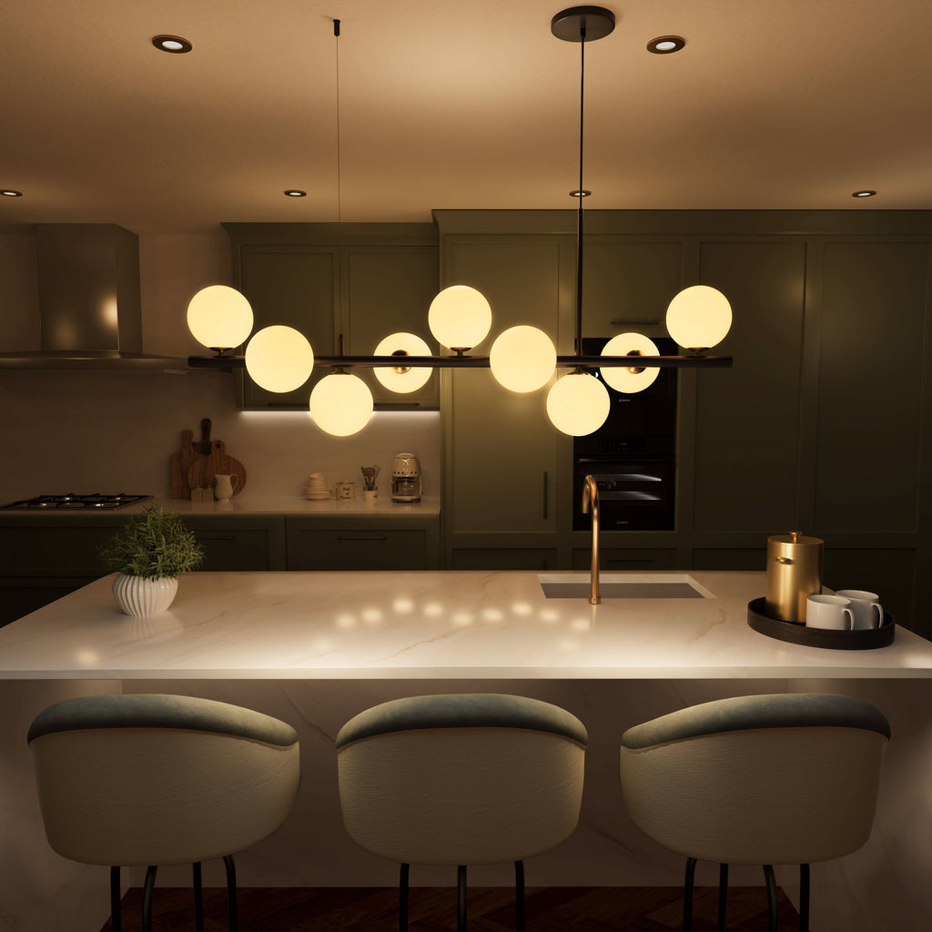 Lightsin Cumulus - Modern Metal Chandelier with LED White Shade