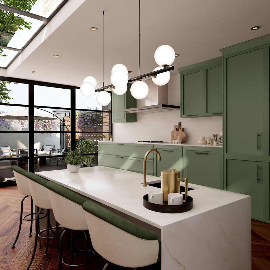 Lightsin Cumulus - Modern Metal Chandelier with LED White Shade