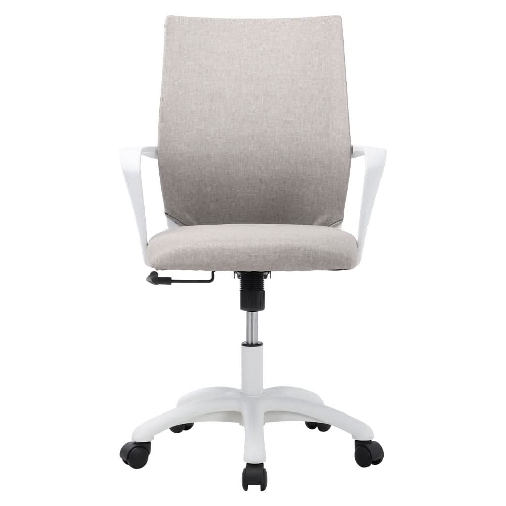 Khaki Fabric Swivel Chair Computer Ergonomic Office Chair