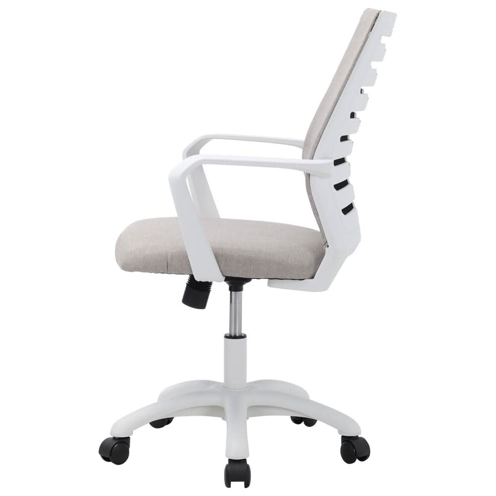 Khaki Fabric Swivel Chair Computer Ergonomic Office Chair