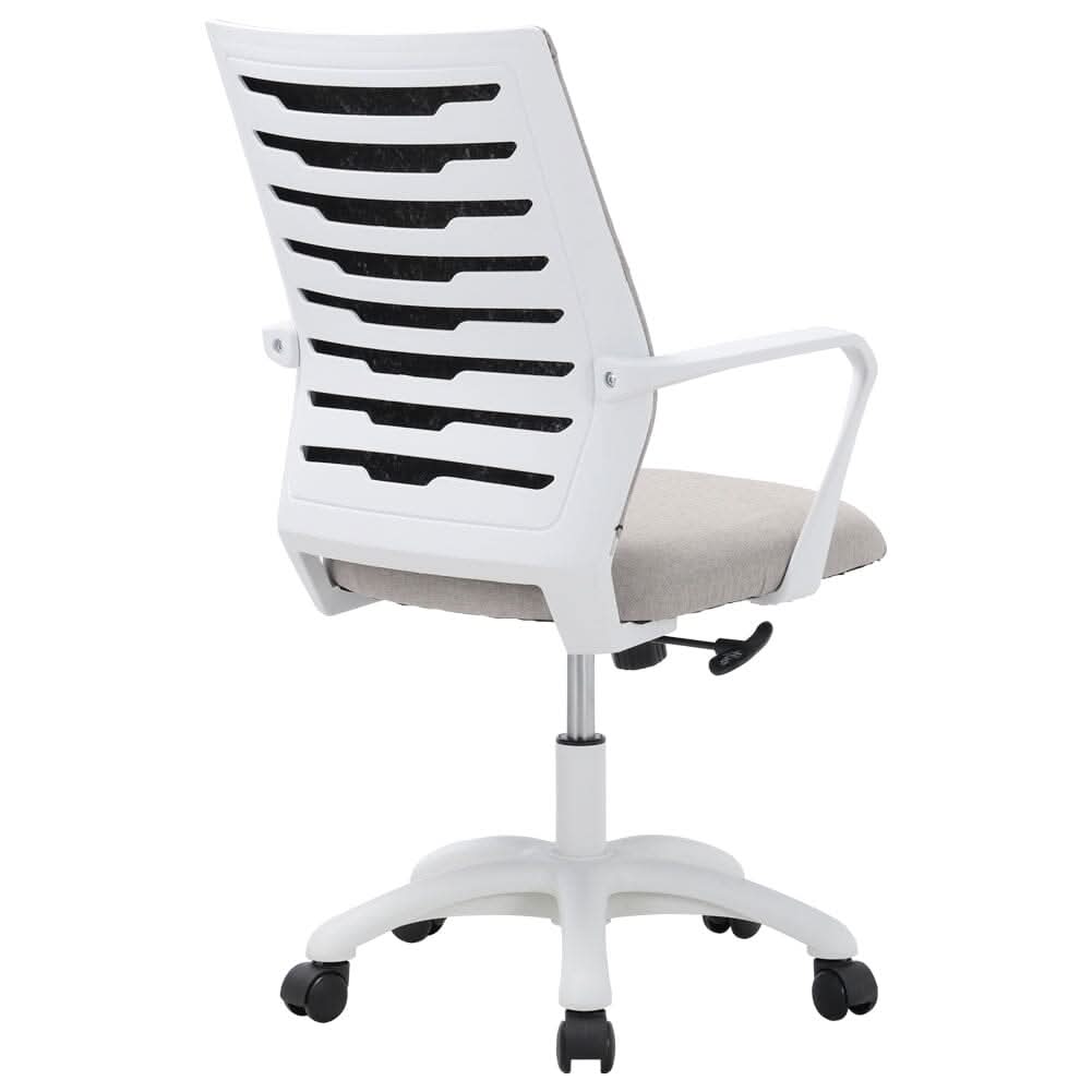Khaki Fabric Swivel Chair Computer Ergonomic Office Chair