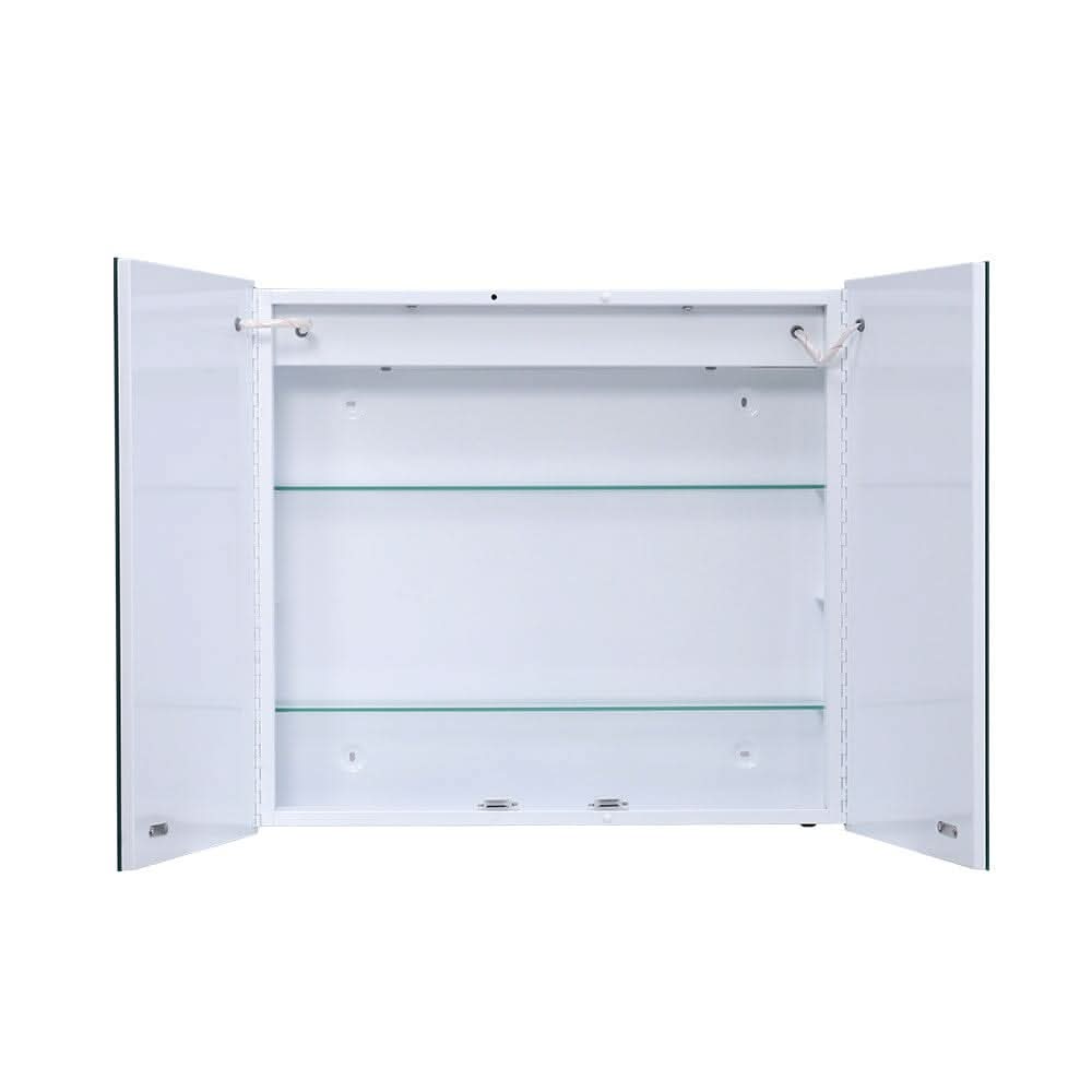 Bathroom Double Doors LED Mirror Cabinet with Smart Switch
