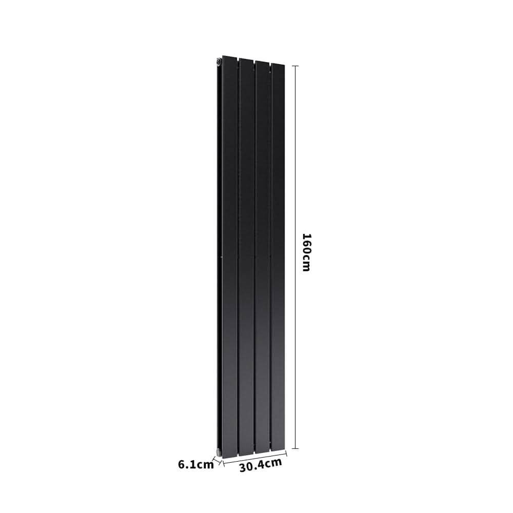 160cm H Smoke Grey Vertical Radiator with Double Panel