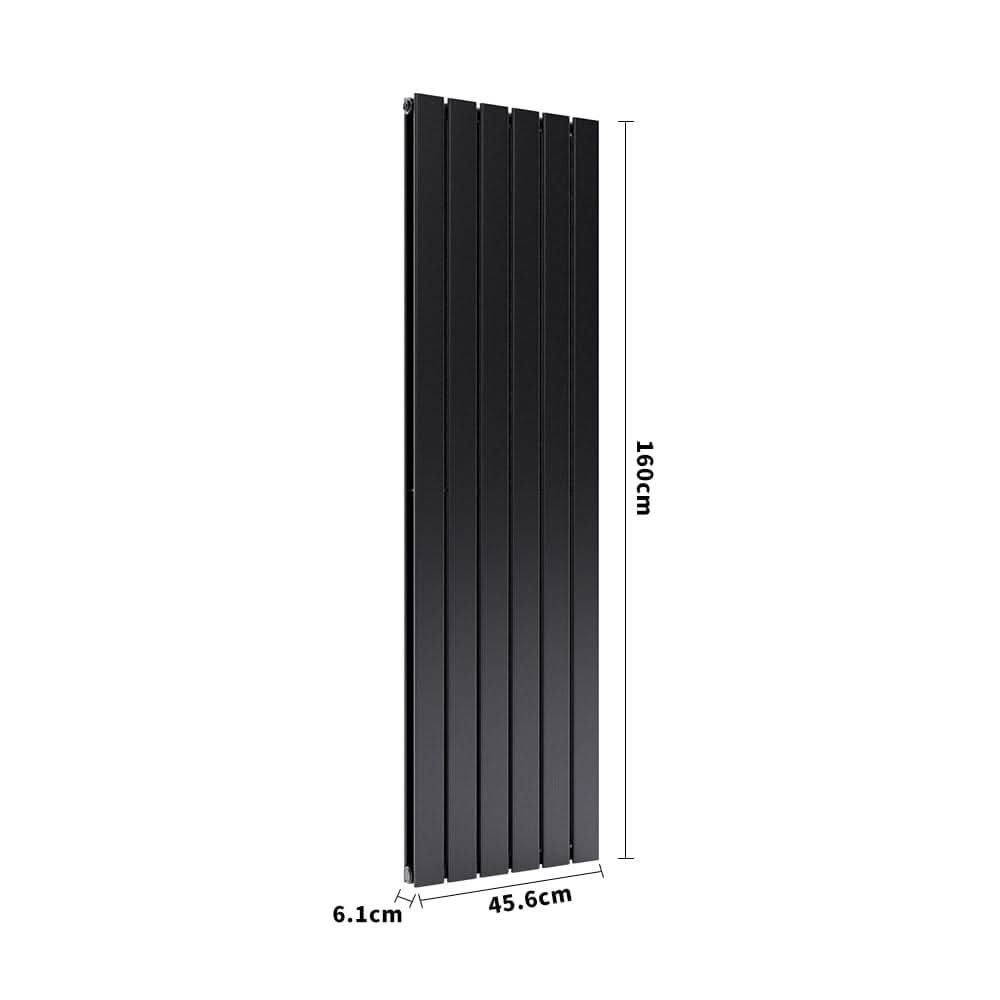 160cm H Smoke Grey Vertical Radiator with Double Panel