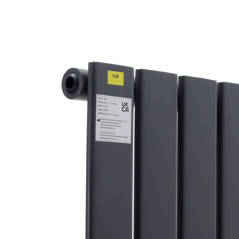 6ft Vertical Single Panel Radiator Anthracite Space Heater