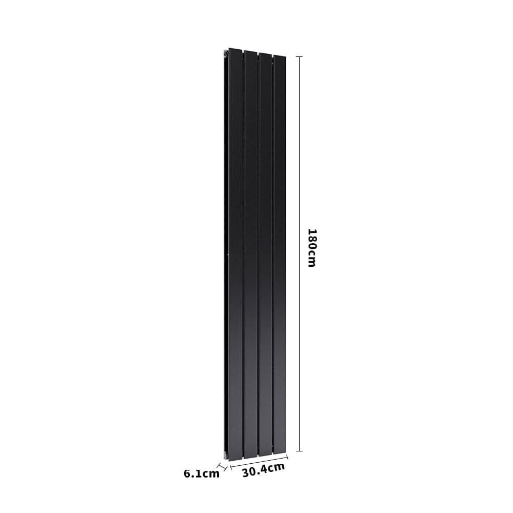 1800mm H Matt Anthracite Double Flat Panel Vertical Radiator