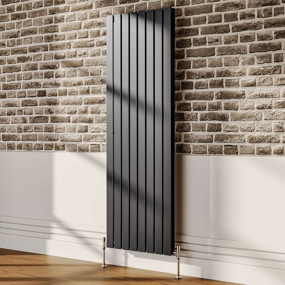 1800mm H Matt Anthracite Double Flat Panel Vertical Radiator