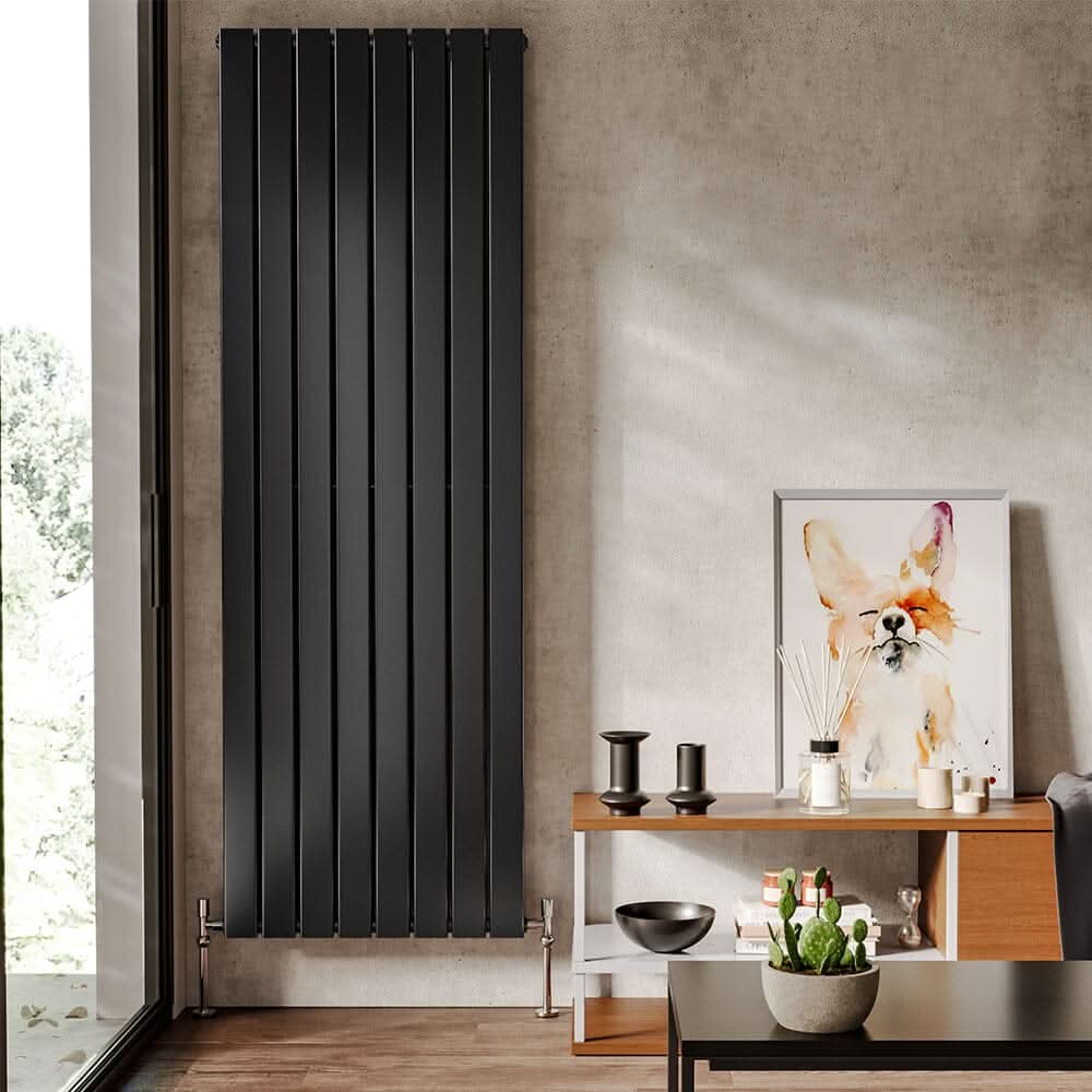 1800mm H Matt Anthracite Double Flat Panel Vertical Radiator