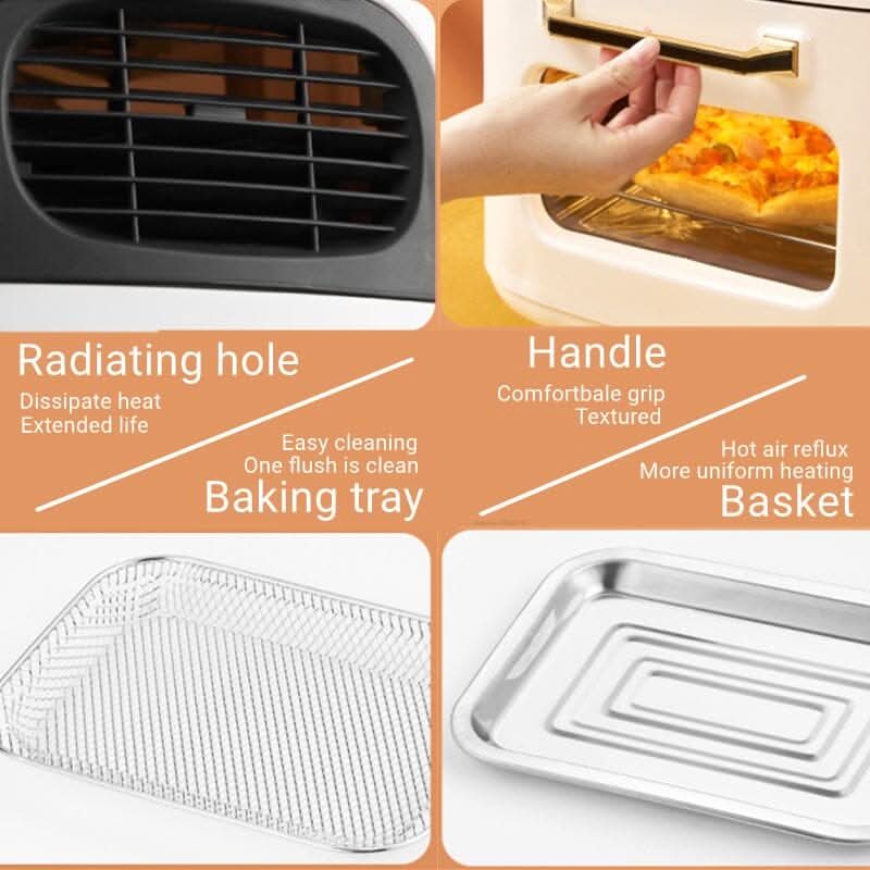 11L Large Kitchen Air Fryer with Visible Front Window