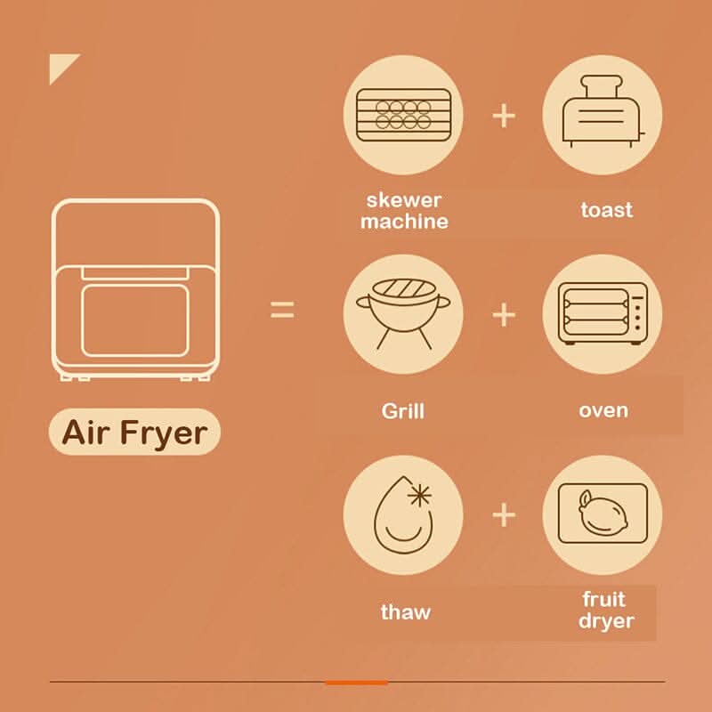 11L Large Kitchen Air Fryer with Visible Front Window